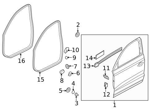Door & Components for 2015 Audi Q3 #0