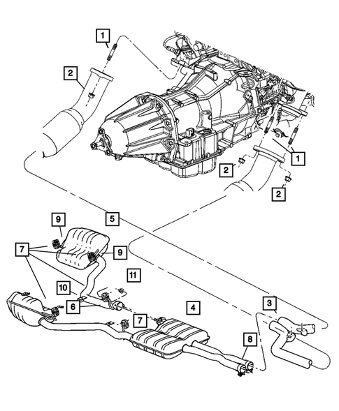 Exhaust System for 2005 Dodge Magnum #0