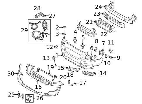 Bumper & Components - Front for 2010 Volvo C30 #0