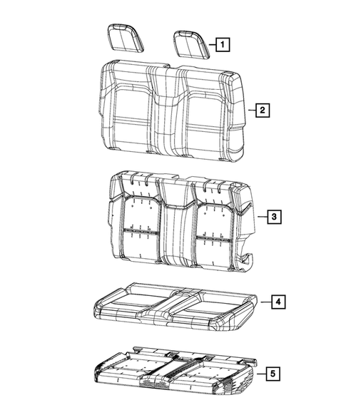 Rear Seats - Second Row for 2021 Jeep Wrangler #11