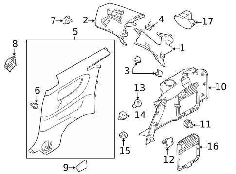 Interior Trim - Quarter Panels for 2012 Land Rover Range Rover Evoque #0