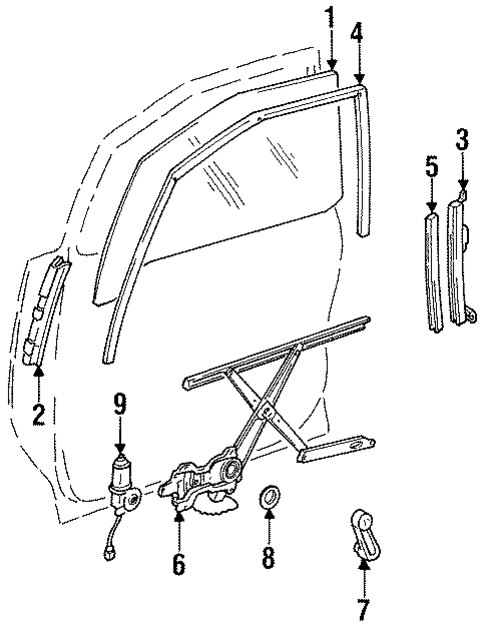 Front Door for 1994 Toyota Previa #1