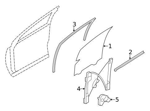 Front Door for 2007 Ford Edge #0