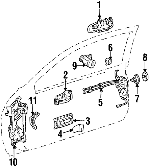 Front Door for 1993 Lexus SC300 #0
