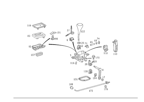 Floor Shift, Automatic Transmission for 1993 Mercedes-Benz 400E #0