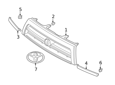 Grille & Components for 1998 Toyota 4Runner #0