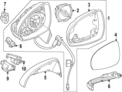 Outside Mirrors for 2025 Mercedes-Benz GLC63 AMG S E Performance #1