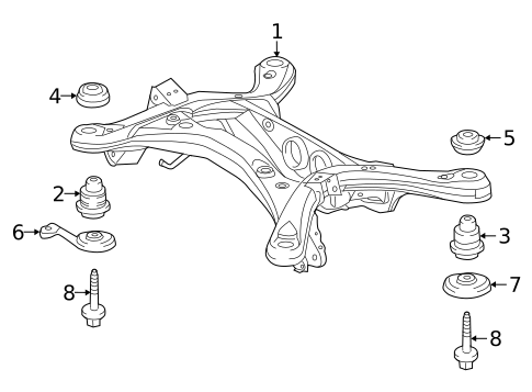 Suspension Mounting for 2019 Lexus RX350 #1