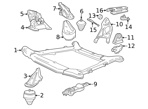 Engine & Trans Mounting for 1998 Volvo V70 #0