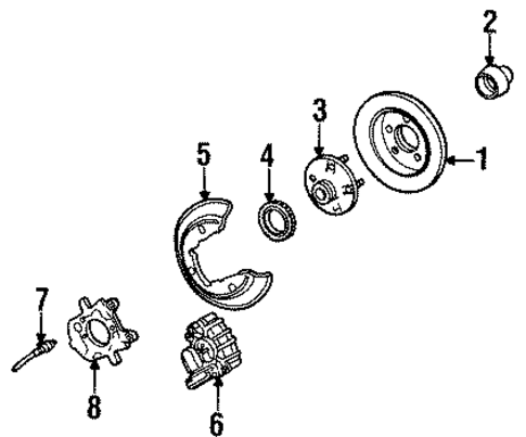 Rear Brakes for 1996 Ford Taurus #0