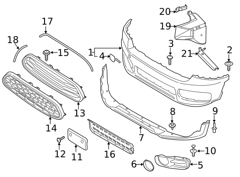 Bumper & Components - Front for 2020 Mini Cooper Countryman #2