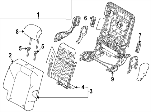 Rear Seat Components for 2025 Genesis GV70 #1
