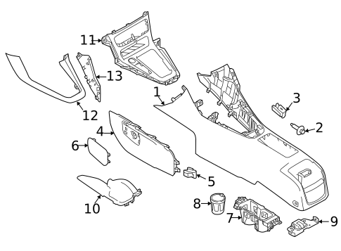 Center Console for 2017 Ford Focus #3