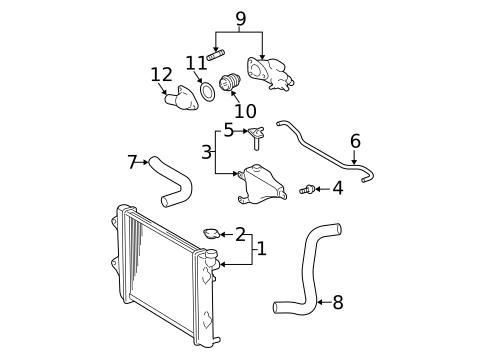 Radiator & Components for 2007 Toyota 4Runner #0