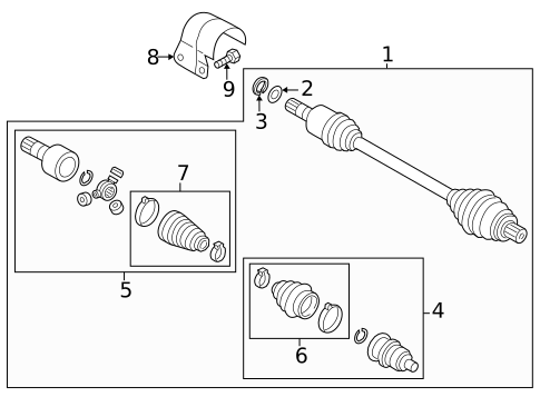 Drive Axles for 2025 Volkswagen Atlas Cross Sport #1