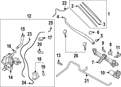 Wiper & Washer Components for 2025 Hyundai Santa Fe #0