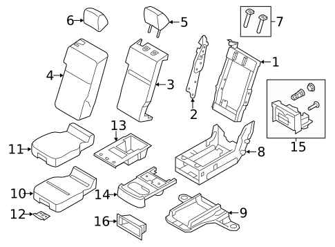 Front Seat Components for 2014 Ford F-150 #3