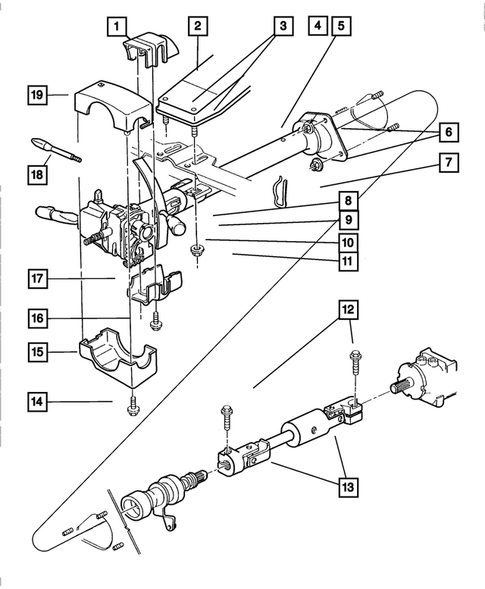 Steering Column for 2001 Dodge Ram 2500 #0