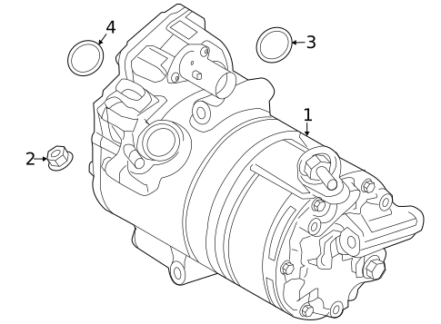 Condenser, Compressor & Lines for 2019 Volvo S90 #2