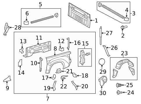 Front & Side Panels for 2016 Toyota Tundra #2