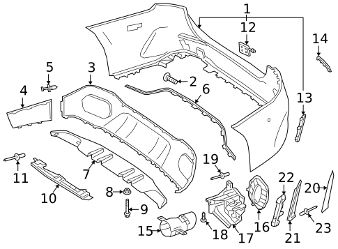 Bumper & Components - Rear for 2022 Mercedes-Benz A 35 AMG® #0