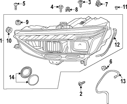 Headlamp Components for 2021 Audi A4 Quattro #1