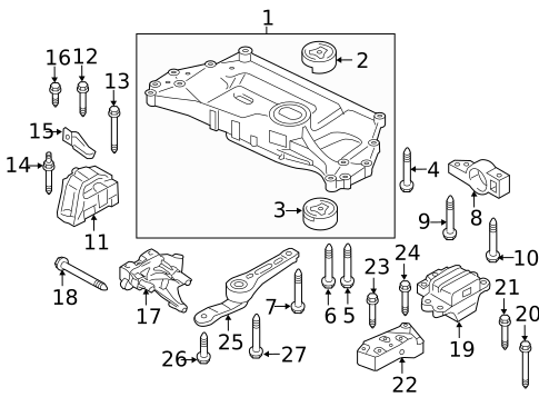 Engine & Trans Mounting for 2013 Volkswagen Beetle #0