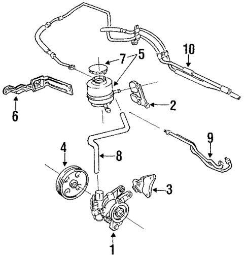 Pump & Hoses for 1996 Toyota Paseo #0