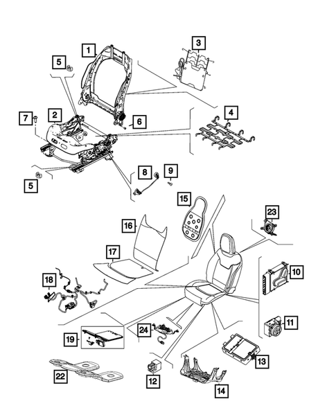 Front Seats - Adjusters, Recliners, Shields and Risers for 2024 Dodge Hornet #1