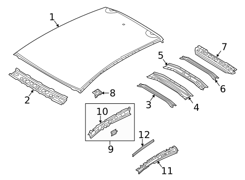 Roof & Components for 2018 Mazda 3 #3