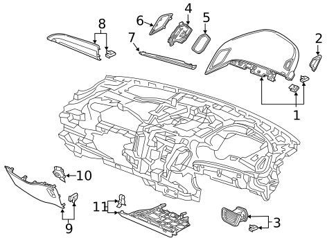 Instrument Panel Components for 2021 Acura RDX #1