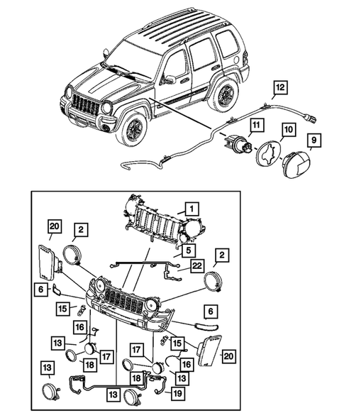 Lamps - Front, Rear and Courtesy for 2006 Jeep Liberty #1