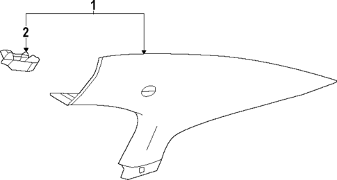 Interior Trim - Quarter Panels for 2016 Chevrolet Sonic #1