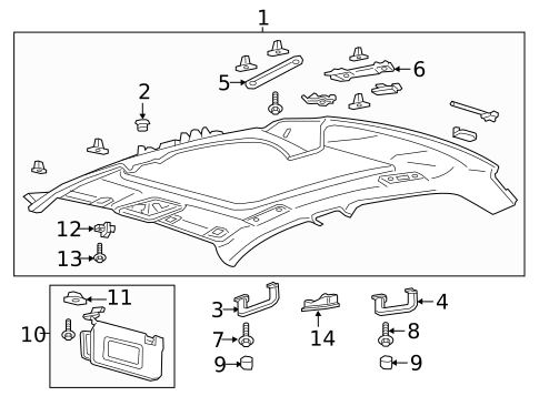 Interior Trim - Roof for 2017 Lincoln Continental #1