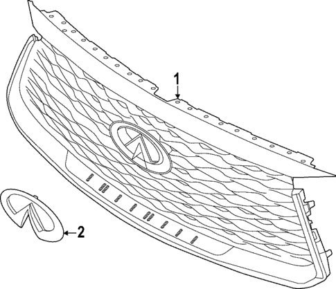 Grille & Components for 2024 INFINITI QX60 #0
