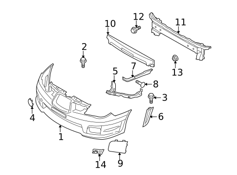 Bumper & Components - Front for 2007 Subaru Impreza #0
