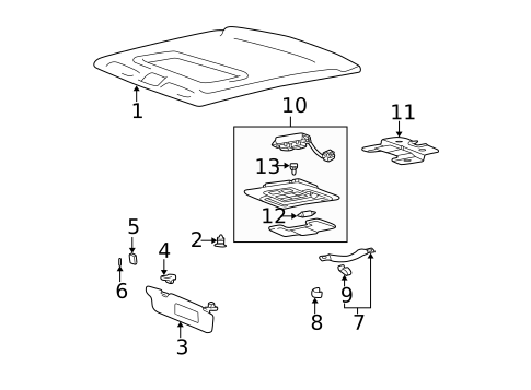 Interior Trim - Roof for 2002 Hyundai Sonata #1