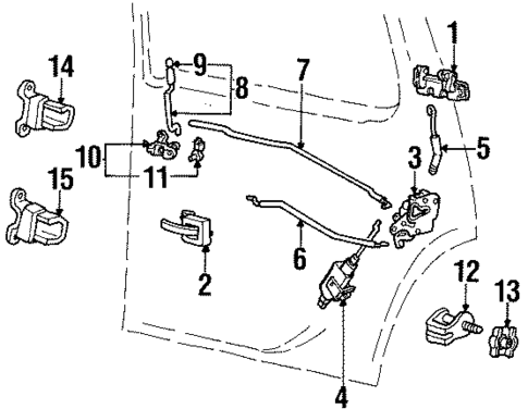Lock & Hardware for 2000 Mercury Mountaineer #2