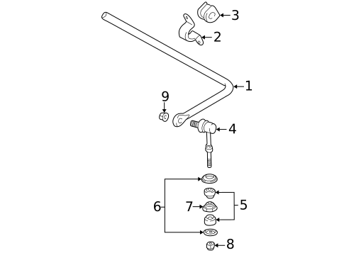 Stabilizer Bar & Components for 2002 Toyota MR2 Spyder #0