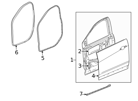 Door & Components for 2013 Cadillac SRX #1