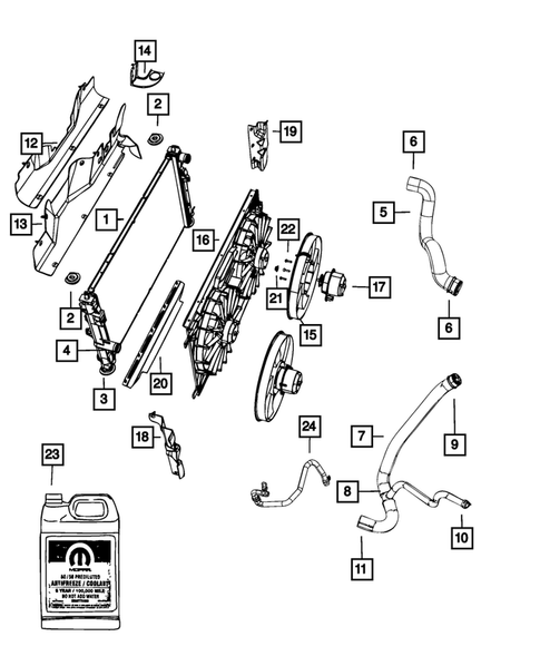 Radiator and Related Parts; Charge Air Cooler for 2014 Jeep Compass #3