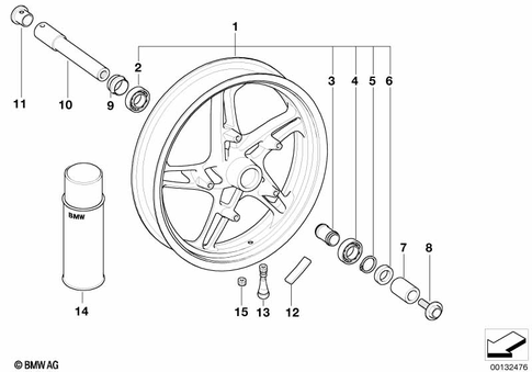 Wheels with Bearings for 2001 BMW-Motorrad K 1200 RS #0
