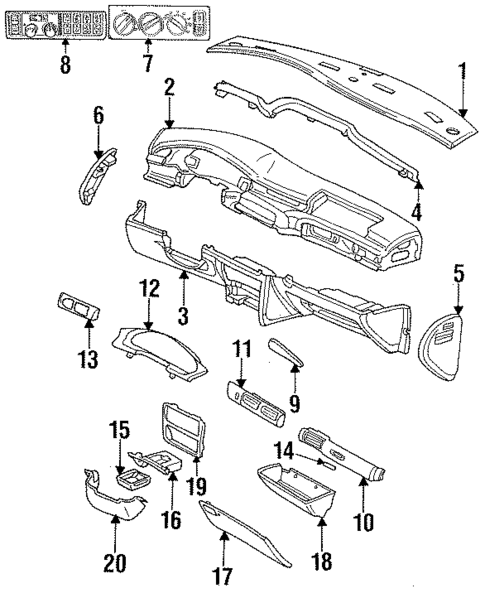 Instrument Panel for 1996 Chrysler New Yorker #0