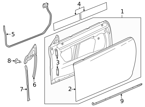 Door & Components for 2012 Cadillac CTS #0