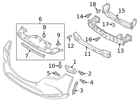 Bumper & Components - Front for 2018 Mazda CX-9 #2