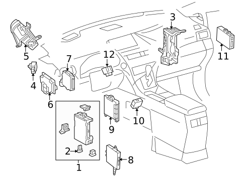 Electrical Components for 2012 Lexus RX450h #1