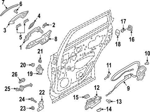 Lock & Hardware for 2024 INFINITI QX55 #1