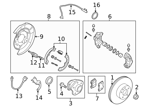 Rear Brakes for 2020 INFINITI Q50 #1