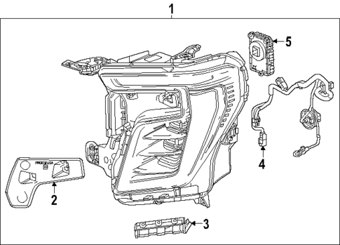 Headlamp Components for 2025 GMC Yukon XL #0
