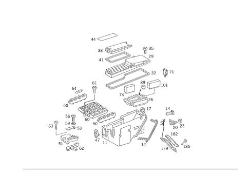 Fuse Cabinet, Fuse Box and Relay Unit for 1988 Mercedes-Benz 300CE #1